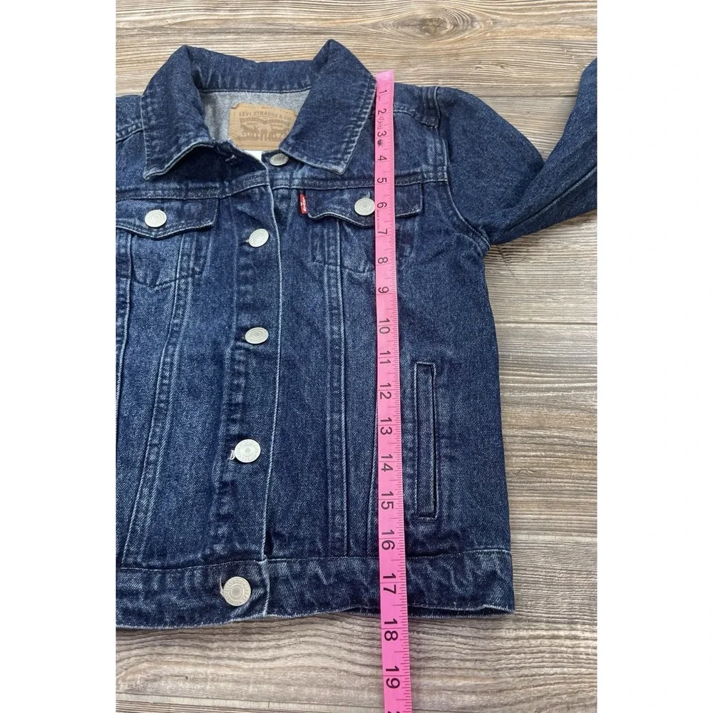 Levi's Jean Jacket Boys Med 10/12 Trucker Red Tab Youth Blue Denim‎ 100% Cotton
